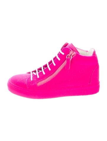 Giuseppe Zanotti Sizes 7-16 Girls' Velvet High Top Sneakers 2