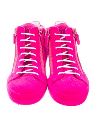 Giuseppe Zanotti Girls' Velvet High Top Sneakers