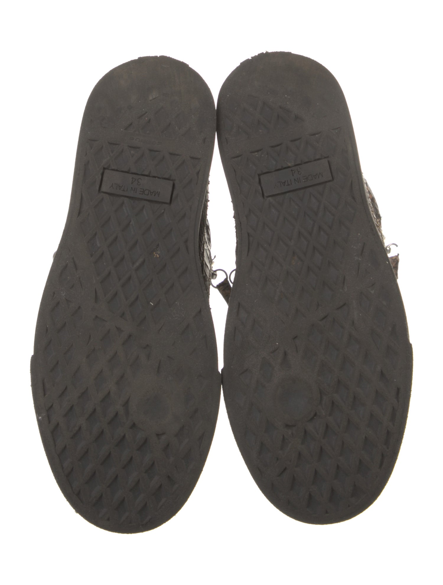 Giuseppe Zanotti Embossed Leather Animal Print Sneakers