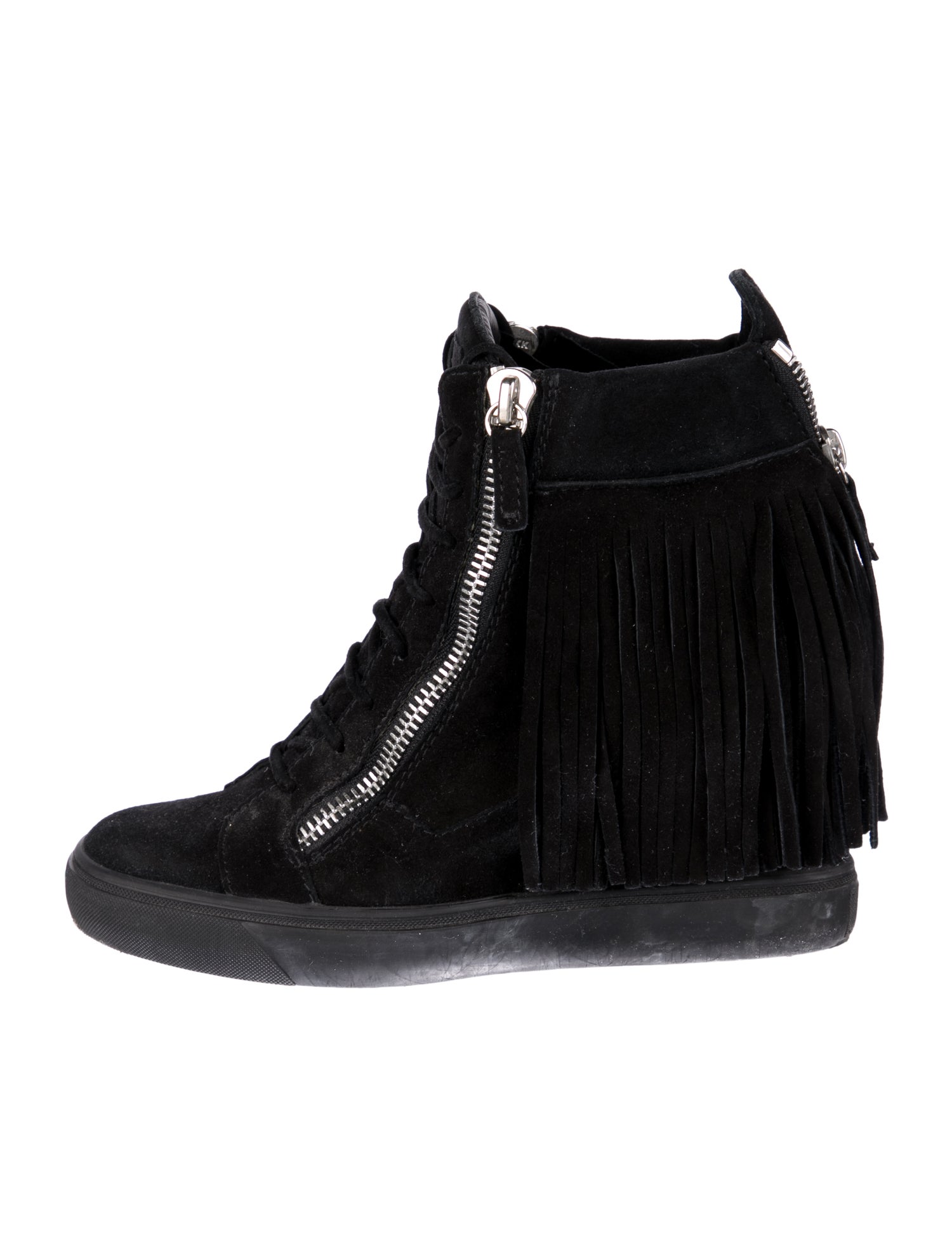 Giuseppe Zanotti Suede Printed Wedge Sneakers