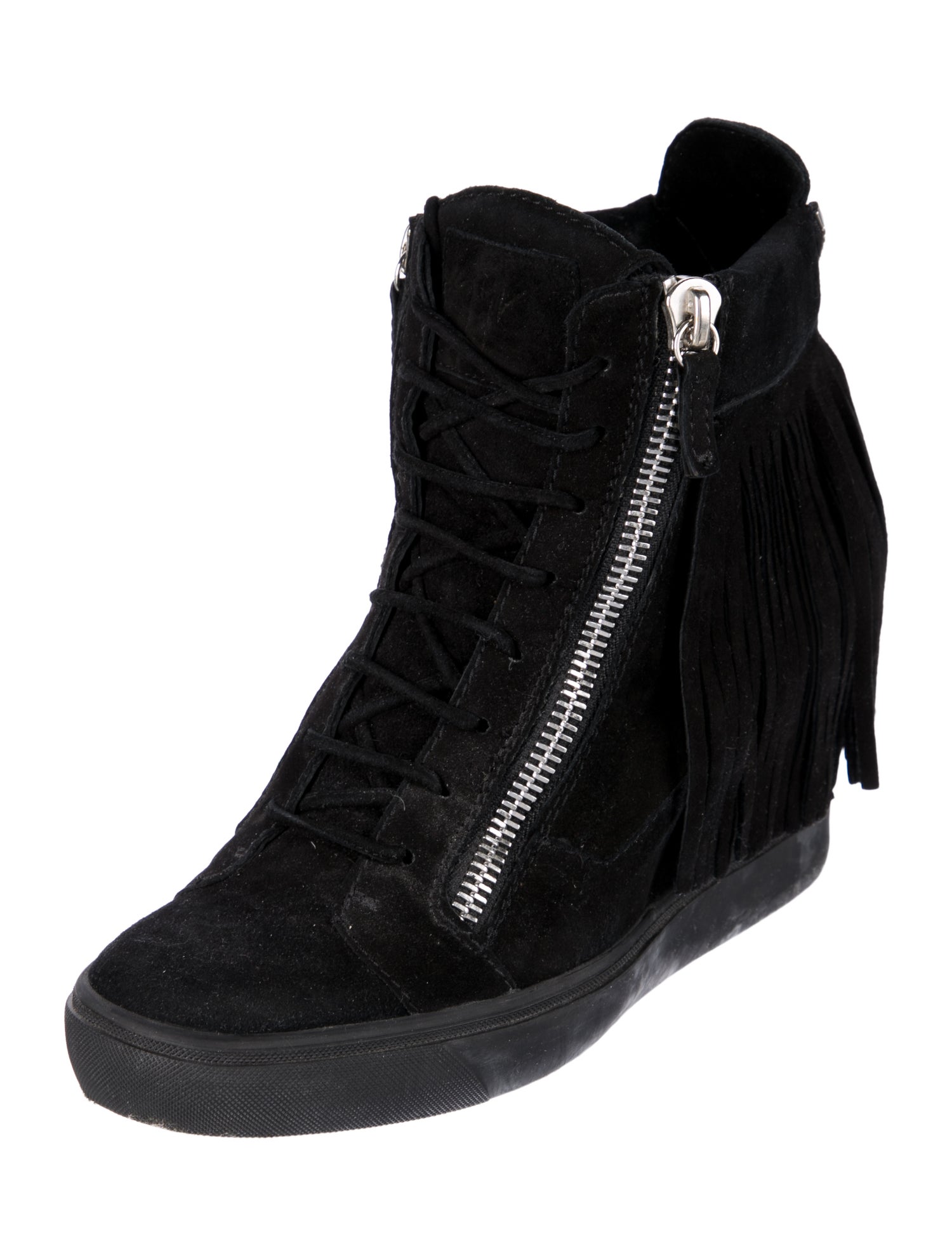 Giuseppe Zanotti Suede Printed Wedge Sneakers