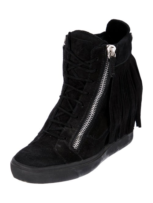 Giuseppe Zanotti Suede Printed Wedge Sneakers