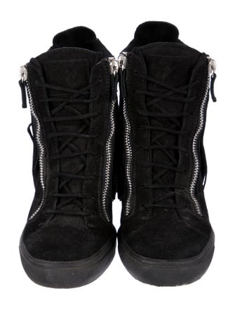 Giuseppe Zanotti Suede Printed Wedge Sneakers