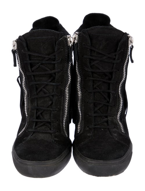 Giuseppe Zanotti Suede Printed Wedge Sneakers