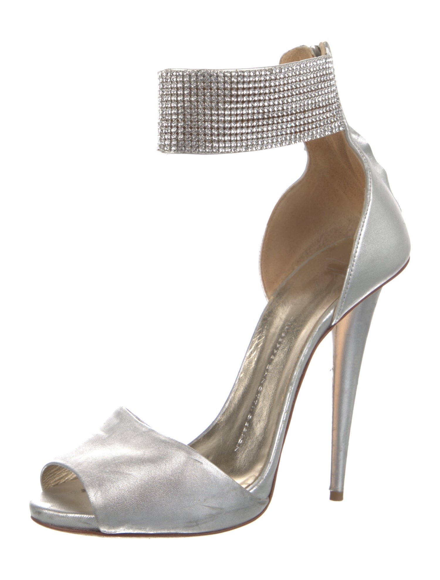 Giuseppe Zanotti Suede Crystal Embellishments Sandals