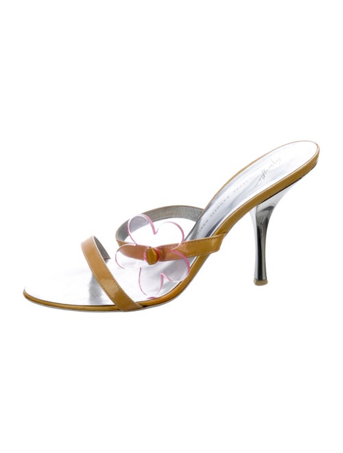 Giuseppe Zanotti Patent Leather Floral Print Slides