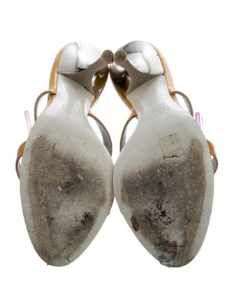 Giuseppe Zanotti Patent Leather Floral Print Slides