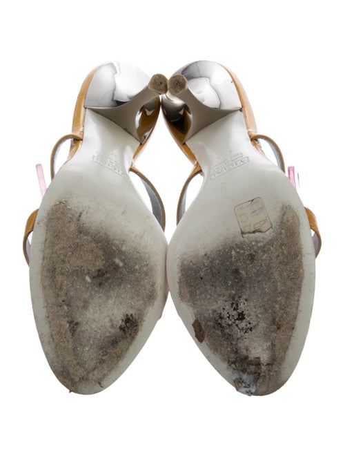 Giuseppe Zanotti Patent Leather Floral Print Slides