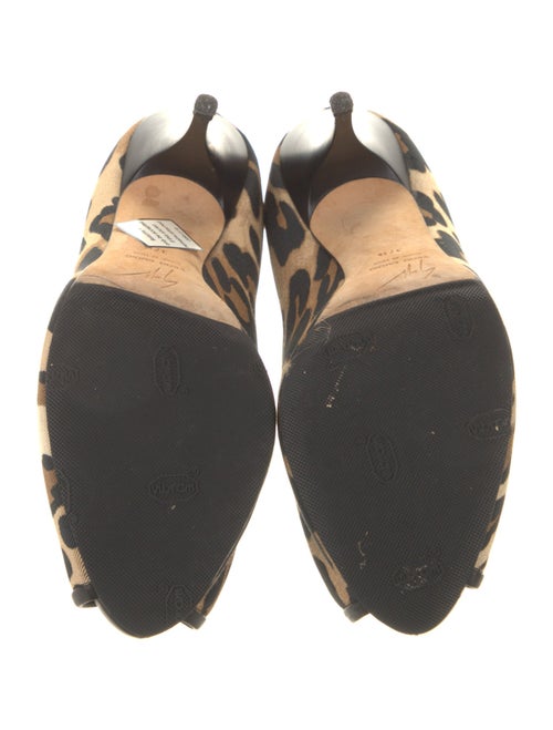 Giuseppe Zanotti Canvas Animal Print Slingback Pumps