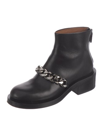 Givenchy Leather Chain-Link Accents Boots