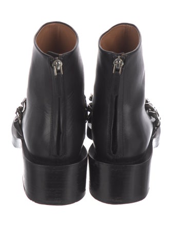 Givenchy Leather Chain-Link Accents Boots