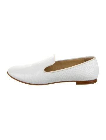 Giuseppe Zanotti Flats Embossed Leather Animal Print Loafers Us9, It39 | 9