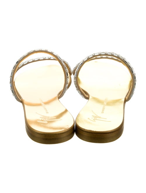 Giuseppe Zanotti Patent Leather Crystal Embellishments Slides