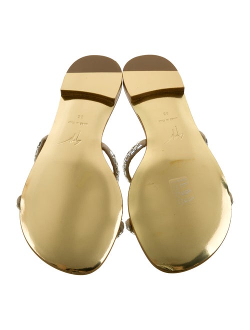 Giuseppe Zanotti Patent Leather Crystal Embellishments Slides