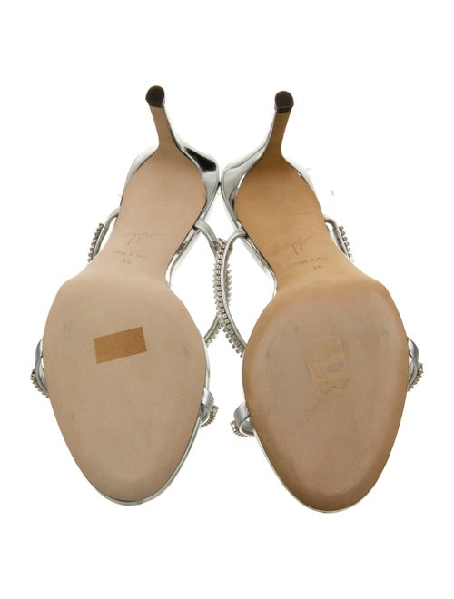 Giuseppe Zanotti Patent Leather Crystal Embellishments Slides