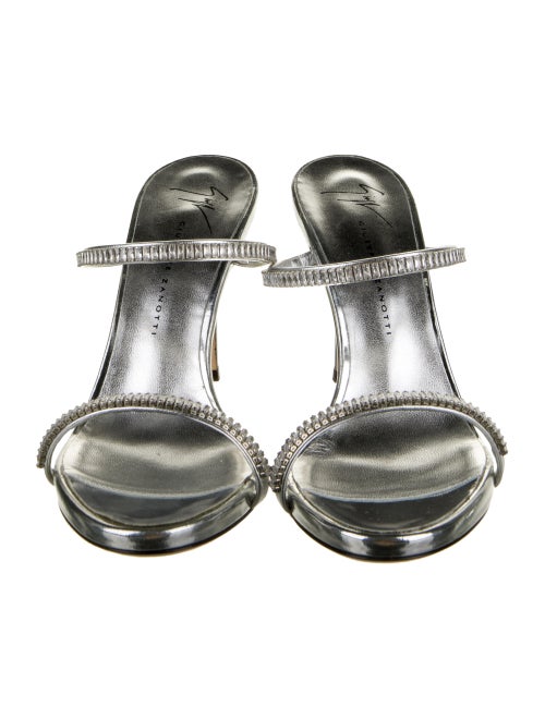 Giuseppe Zanotti Leather Crystal Embellishments Slides