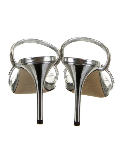 Giuseppe Zanotti Leather Crystal Embellishments Slides