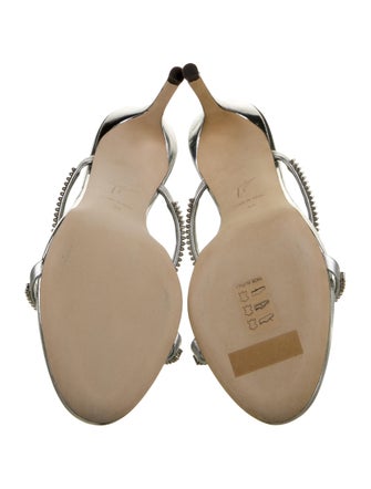 Giuseppe Zanotti Leather Crystal Embellishments Slides