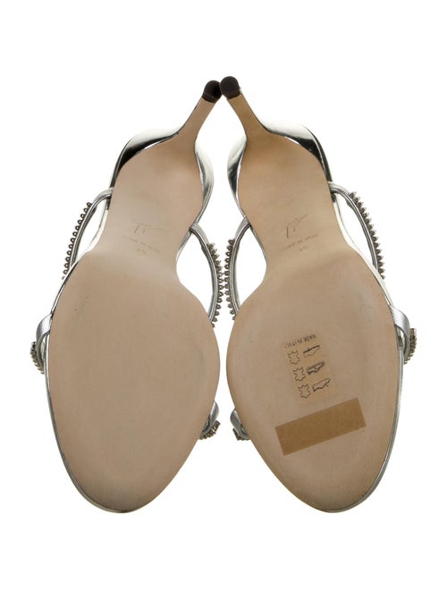 Giuseppe Zanotti Leather Crystal Embellishments Slides