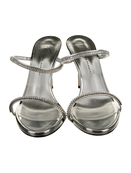 Giuseppe Zanotti Leather Crystal Embellishments Slides