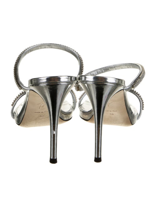 Giuseppe Zanotti Leather Crystal Embellishments Slides