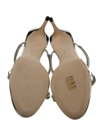 Giuseppe Zanotti Leather Crystal Embellishments Slides