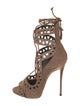 Giuseppe Zanotti Suede Cutout Accent Gladiator Sandals