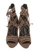 Giuseppe Zanotti Suede Cutout Accent Gladiator Sandals