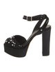 Giuseppe Zanotti Velvet Crystal Embellishments Sandals