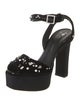 Giuseppe Zanotti Velvet Crystal Embellishments Sandals