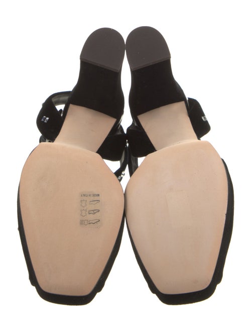 Giuseppe Zanotti Velvet Crystal Embellishments Sandals