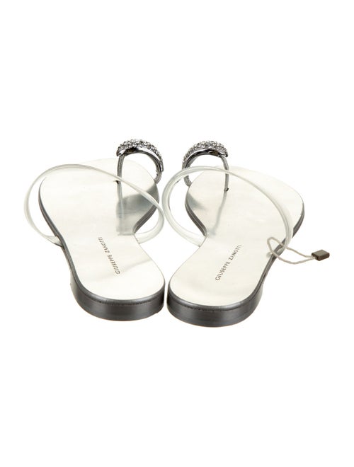 Giuseppe Zanotti Patent Leather Crystal Embellishments Slides