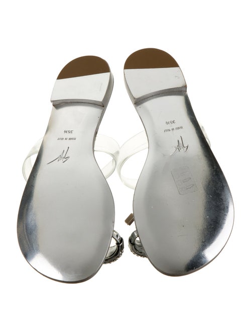 Giuseppe Zanotti Patent Leather Crystal Embellishments Slides