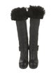 Giuseppe Zanotti Leather Fur Trim Boots
