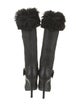 Giuseppe Zanotti Leather Fur Trim Boots