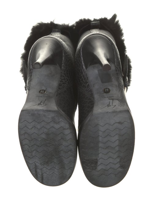 Giuseppe Zanotti Leather Fur Trim Boots