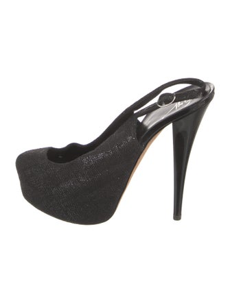 Giuseppe Zanotti Canvas Slingback Pumps