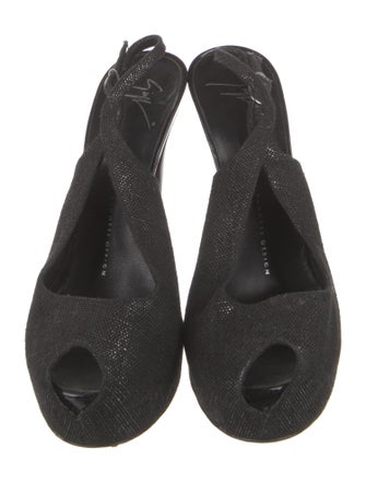 Giuseppe Zanotti Canvas Slingback Pumps