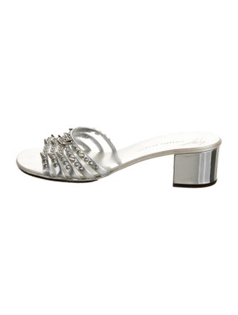 Giuseppe Zanotti Spike Accents Leather Slides