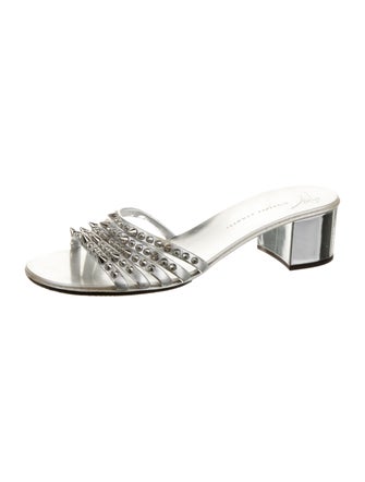 Giuseppe Zanotti Spike Accents Leather Slides