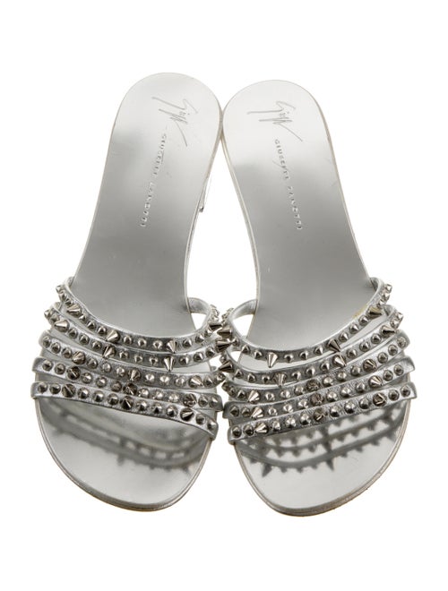 Giuseppe Zanotti Spike Accents Leather Slides