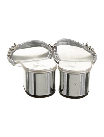 Giuseppe Zanotti Spike Accents Leather Slides