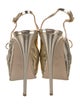 Giuseppe Zanotti Patent Leather Bow Accents Slingback Sandals