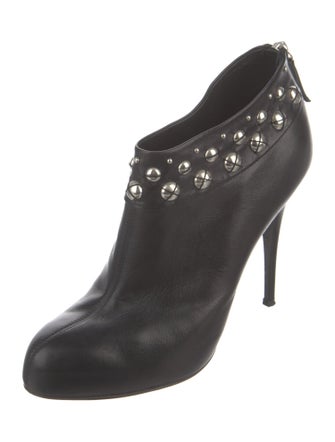 Giuseppe Zanotti Leather Studded Accents Lace-Up Boots