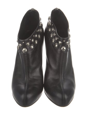 Giuseppe Zanotti Leather Studded Accents Lace-Up Boots