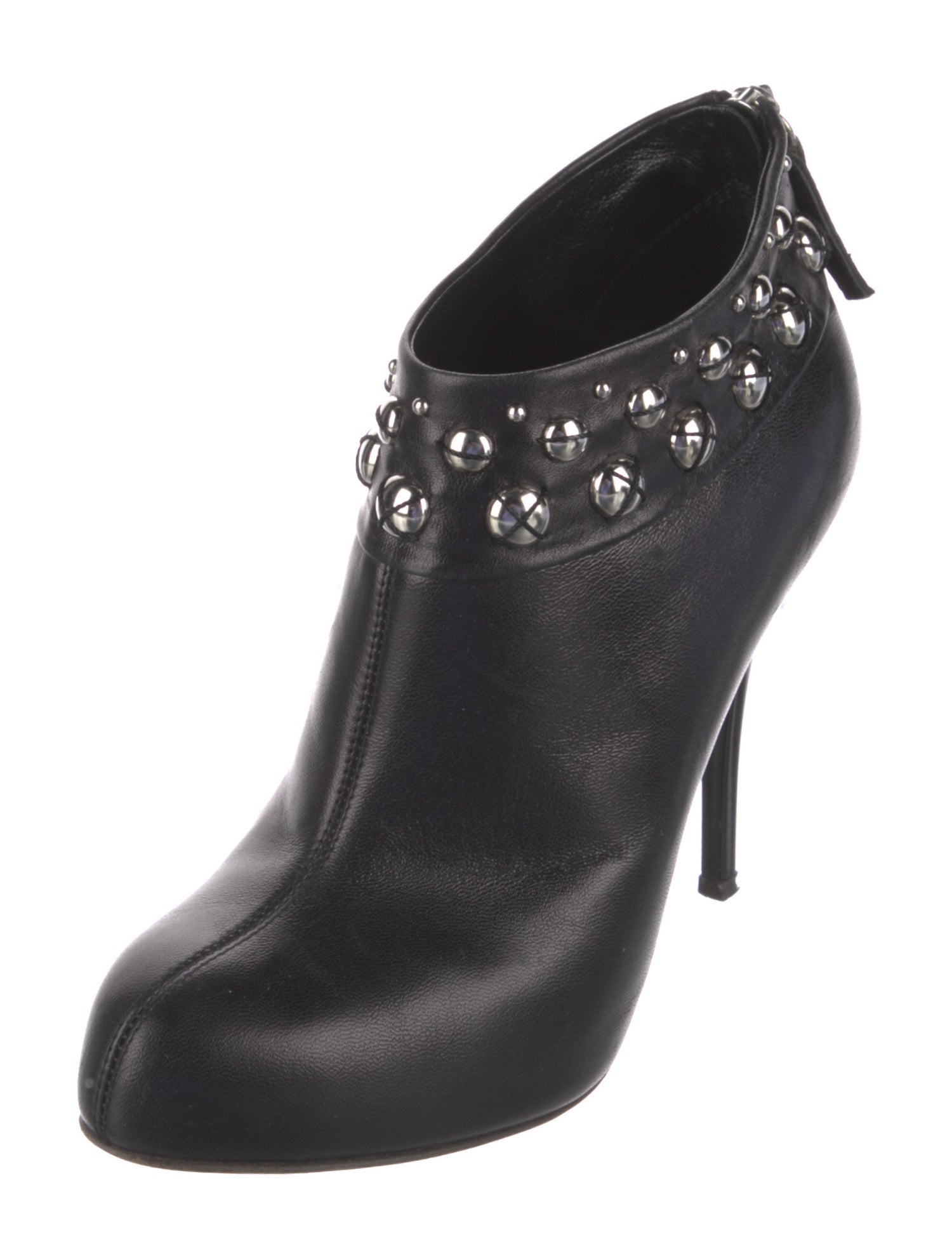 Giuseppe Zanotti Leather Studded Accents Boots