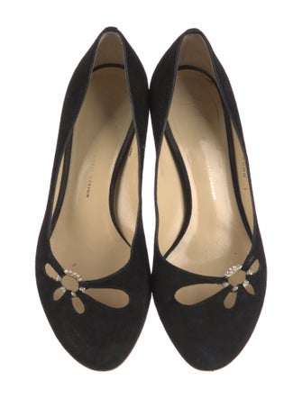Giuseppe Zanotti Suede Crystal Embellishments Pumps