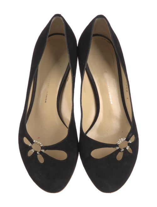 Giuseppe Zanotti Suede Crystal Embellishments Pumps