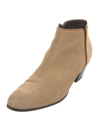 Giuseppe Zanotti Suede Leather Trim Embellishment Boots