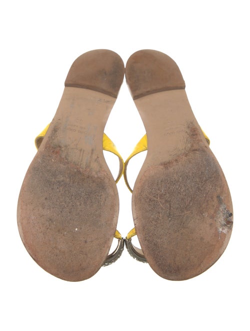 Giuseppe Zanotti Patent Leather Crystal Embellishments Slides